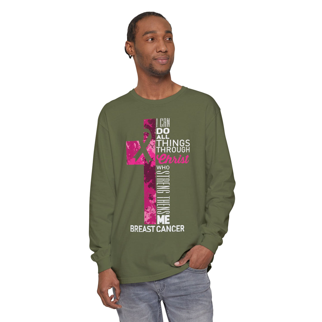 Christian Breast Cancer Awareness Long Sleeve T-Shirt