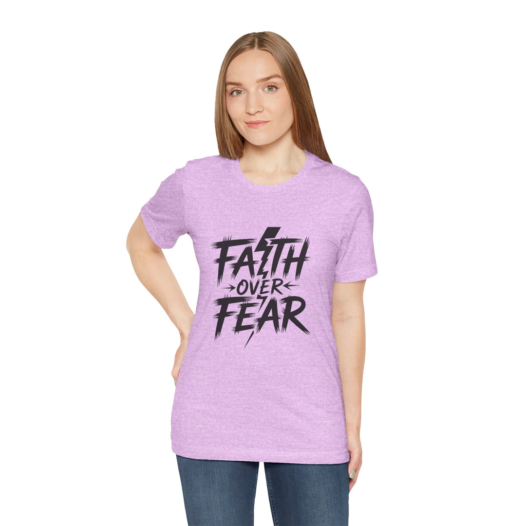Faith Over Fear – Bold Christian Lightning Shirt