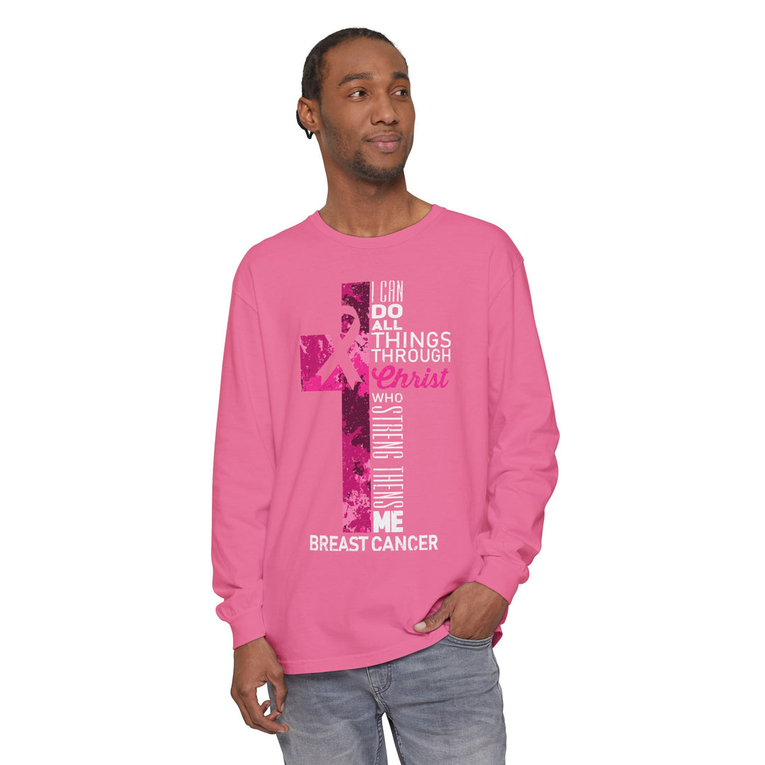 Christian Breast Cancer Awareness Long Sleeve T-Shirt