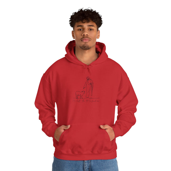 Christian Jesus and Lamb Hoodie Sweatshirt - 'He left the 99 to find me'