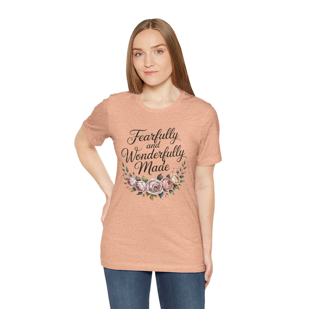 Fearfully and Wonderfully Made – Floral Christian Affirmation Shirt