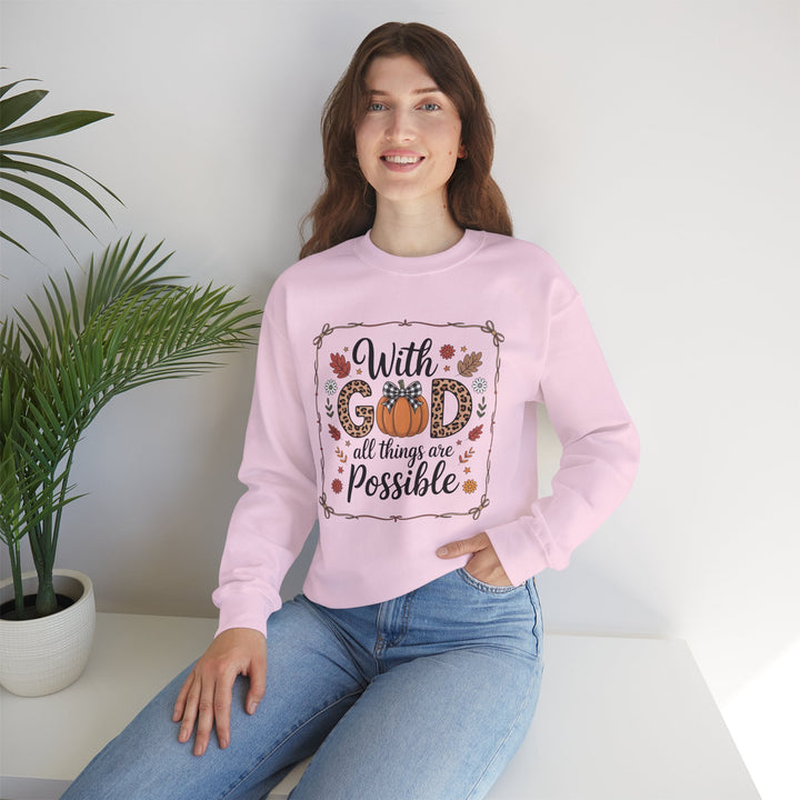 Fall-Inspired Faith Crewneck Sweatshirt - Cozy Gift, Autumn Vibes, Motivational Wear, Everyday Comfort, Religious Apparel