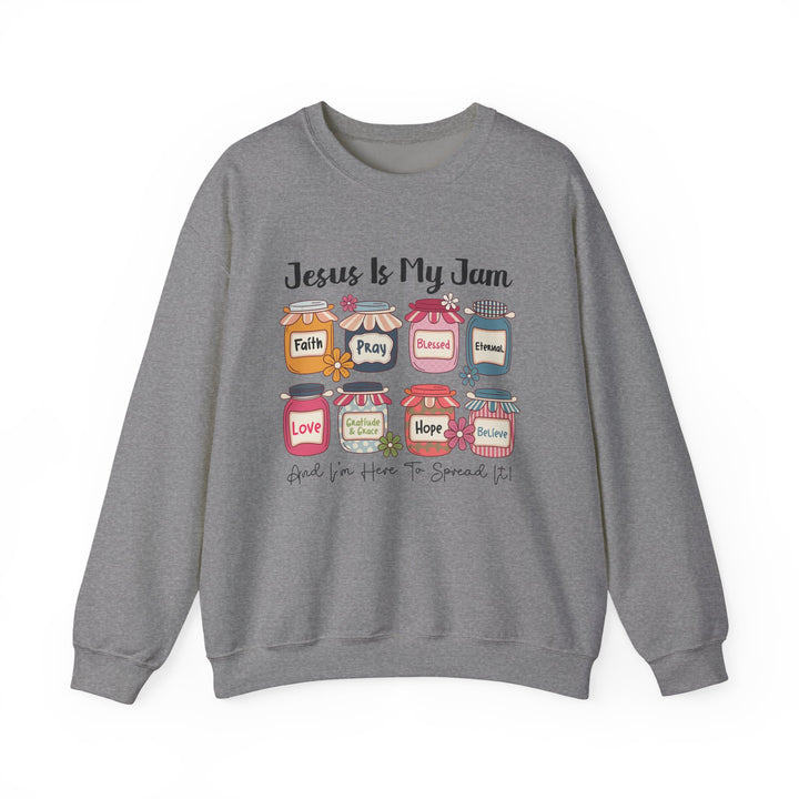 Jesus Is My Jam Sweatshirt, Unisex Crewneck, Comfort Wear, Christian Apparel, Perfect Gift for Faith Celebrations, Everyday Casual