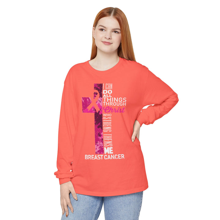 Christian Breast Cancer Awareness Long Sleeve T-Shirt