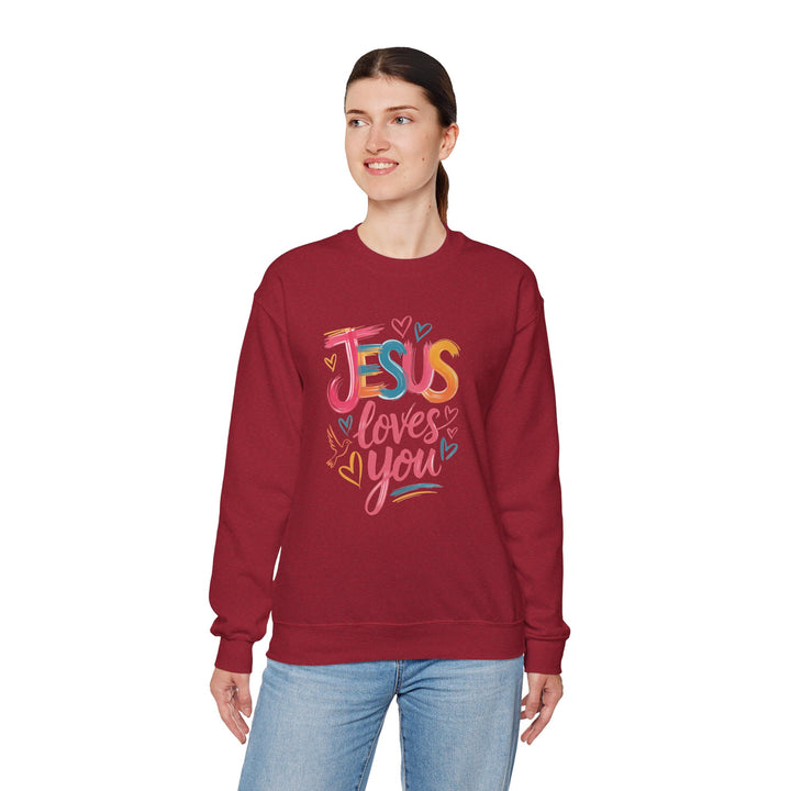 Jesus Loves You Crewneck Sweatshirt - Cozy Unisex Gift, Christian Apparel, Faith-Based Fashion, Inspirational Layering Piece, Ideal [...]
