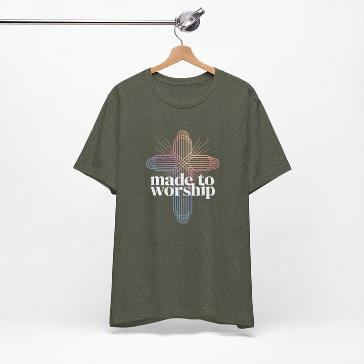 Made to Worship Unisex Tee, Inspirational T-Shirt, Faith Apparel, Christian Gift, Church Wear, Casual Outfit