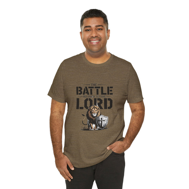 Faith-Inspired Short Sleeve Tee | The Battle Belongs to the Lord | Christian Apparel, Inspirational Shirt, Gift for Believers, [...]