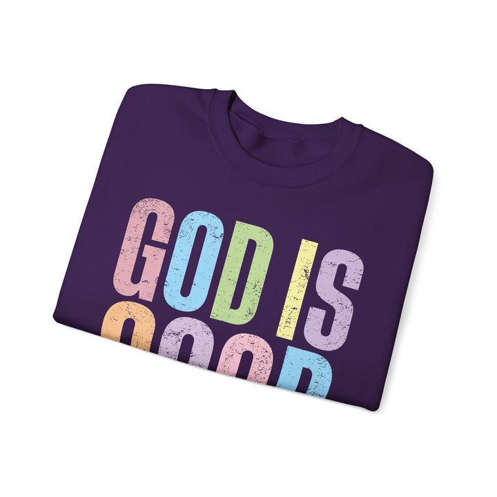 Inspirational God is Good Sweatshirt, Religious Crewneck, Faith-Based Apparel, Comfortable Casual Wear, Church Gift, Positive Vibes