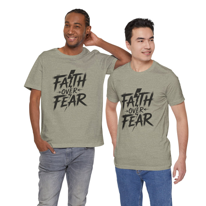 Faith Over Fear – Bold Christian Lightning Shirt