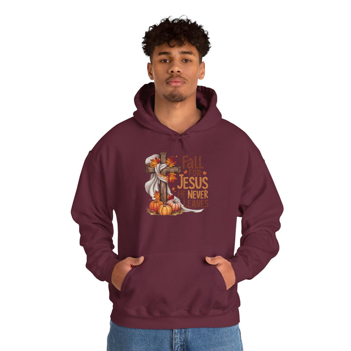 Christian Hoodie - Fall for Jesus Inspirational Unisex Sweatshirt