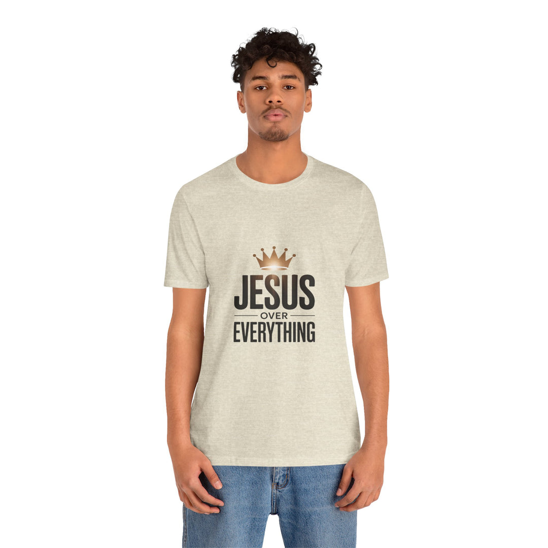 Jesus Over Everything – Christian Crown Graphic T-Shirt