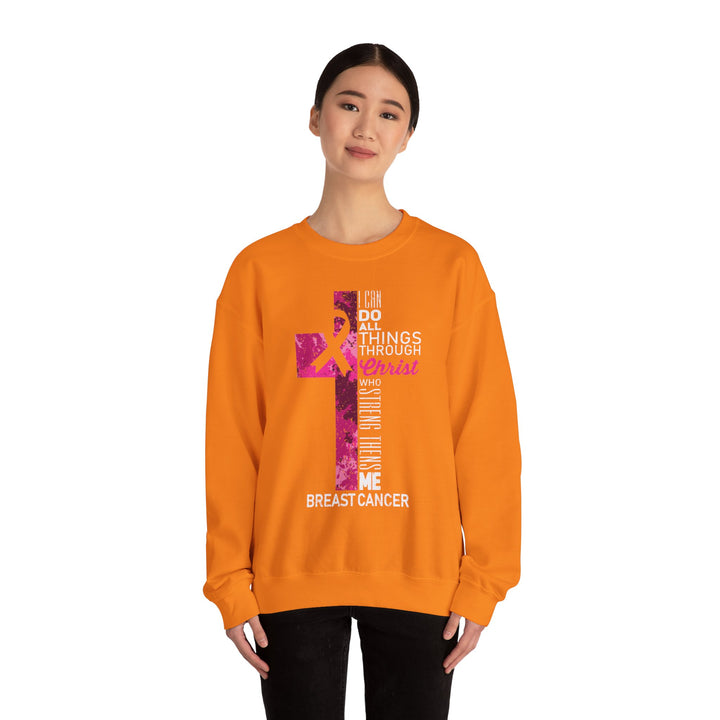 Inspirational Crewneck Sweatshirt for Breast Cancer Awareness, Faith Sweatshirt, Unisex Pullover, Hopeful Gift, Religious Apparel