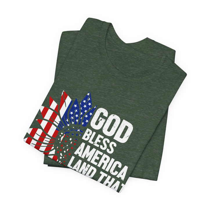 Patriotic T-Shirt, God Bless America Tee, Unisex Short Sleeve Shirt, Independence Day Gift, USA Pride Apparel, Americana Clothing