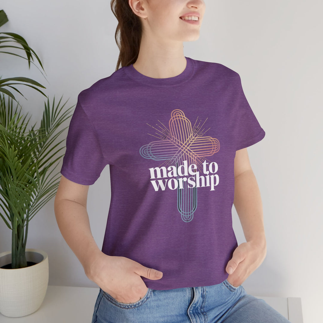 Made to Worship Unisex Tee, Inspirational T-Shirt, Faith Apparel, Christian Gift, Church Wear, Casual Outfit