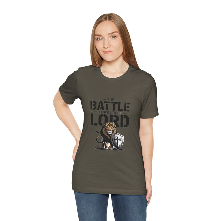 Faith-Inspired Short Sleeve Tee | The Battle Belongs to the Lord | Christian Apparel, Inspirational Shirt, Gift for Believers, [...]