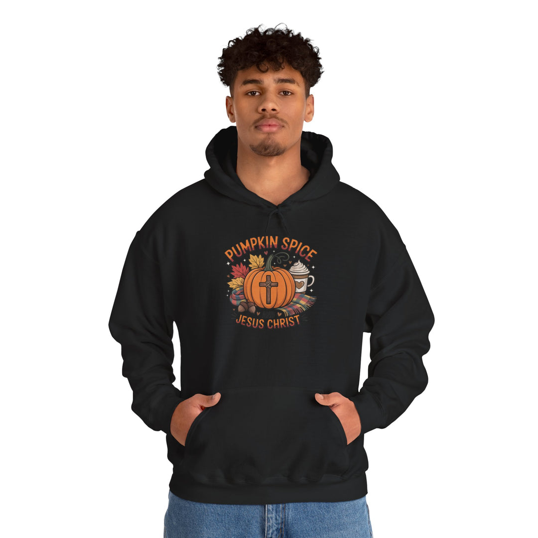 Fall Pumpkin Spice and Jesus Christ Hoodie Sweatshirt