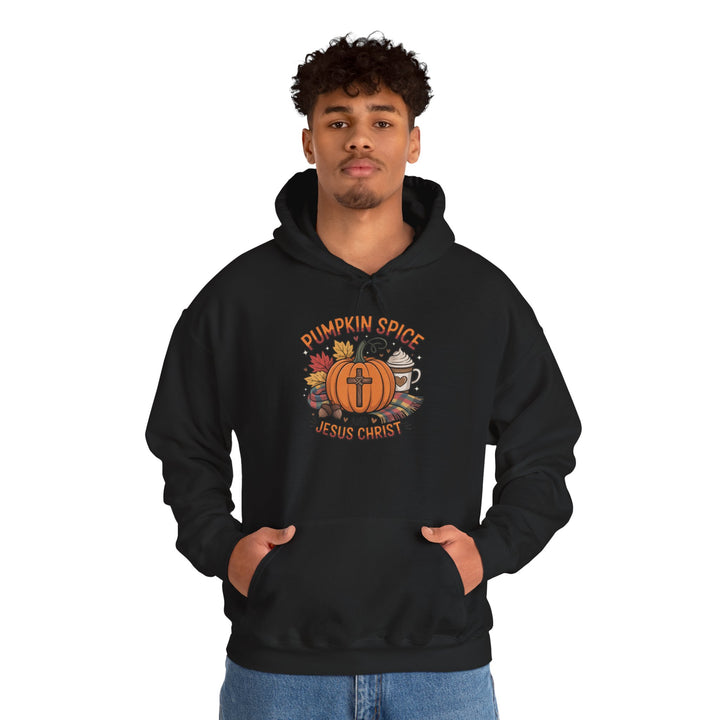 Fall Pumpkin Spice and Jesus Christ Hoodie Sweatshirt