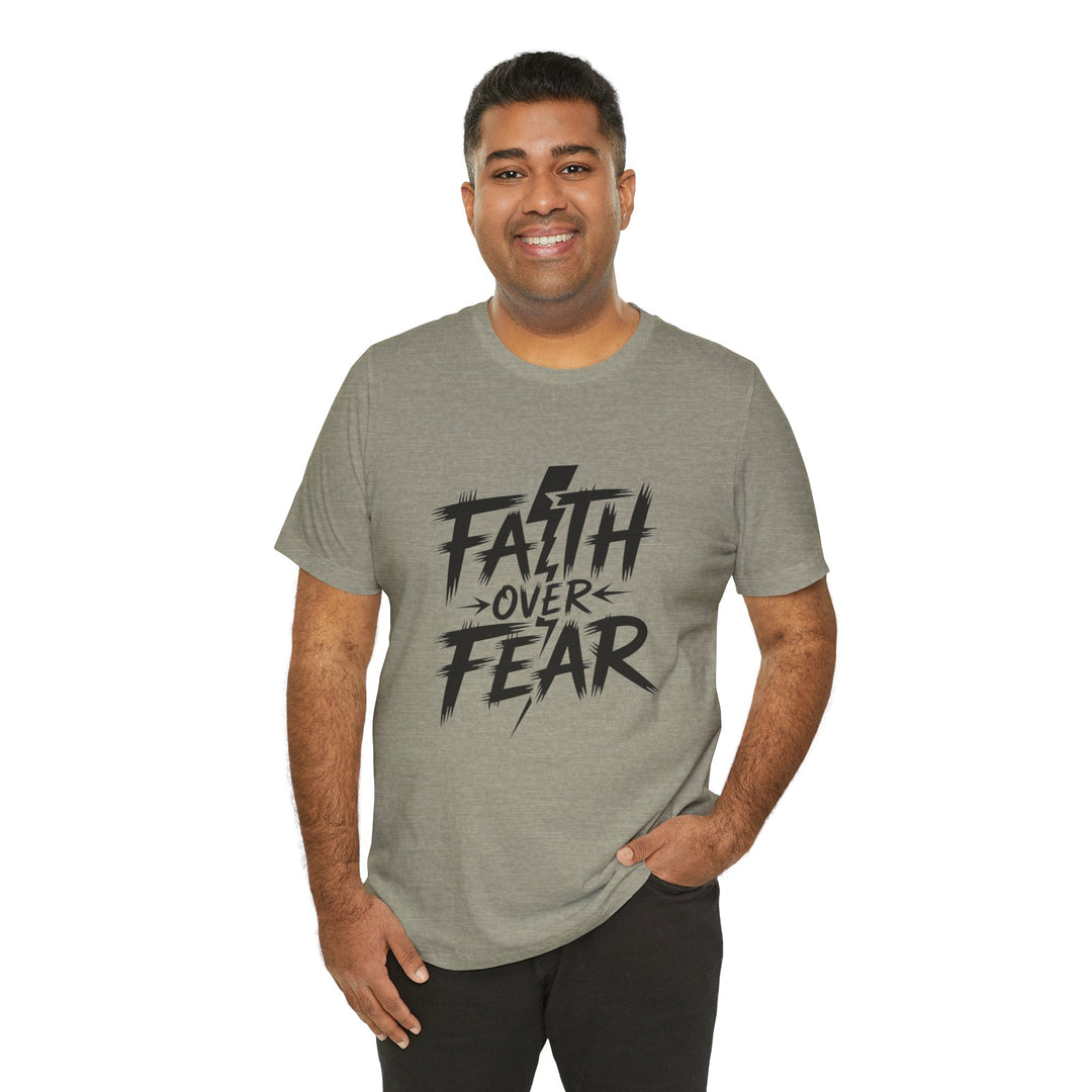 Faith Over Fear – Bold Christian Lightning Shirt