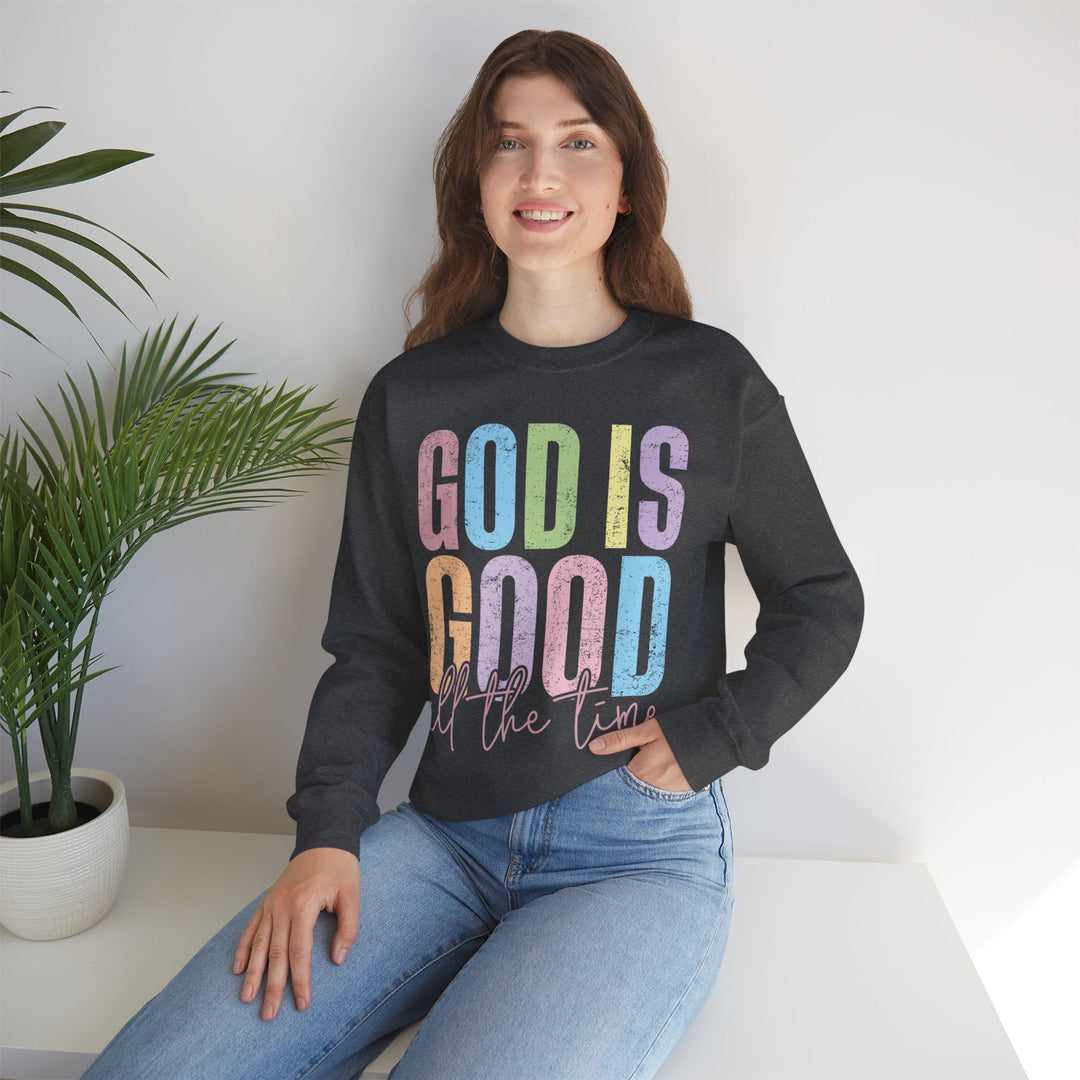 Inspirational God is Good Sweatshirt, Religious Crewneck, Faith-Based Apparel, Comfortable Casual Wear, Church Gift, Positive Vibes