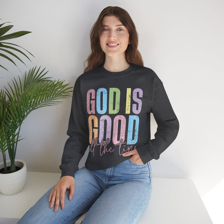 Inspirational God is Good Sweatshirt, Religious Crewneck, Faith-Based Apparel, Comfortable Casual Wear, Church Gift, Positive Vibes