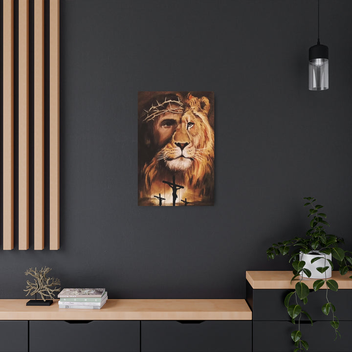 "Lion of Judah - Crown of Thorns" - Triumph & Sacrifice Metal Wall Art