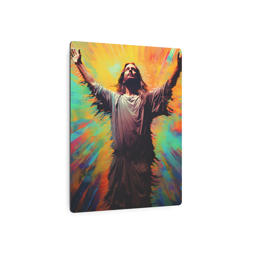 Inspirational Jesus Metal Art Sign - Faith Wall Decor