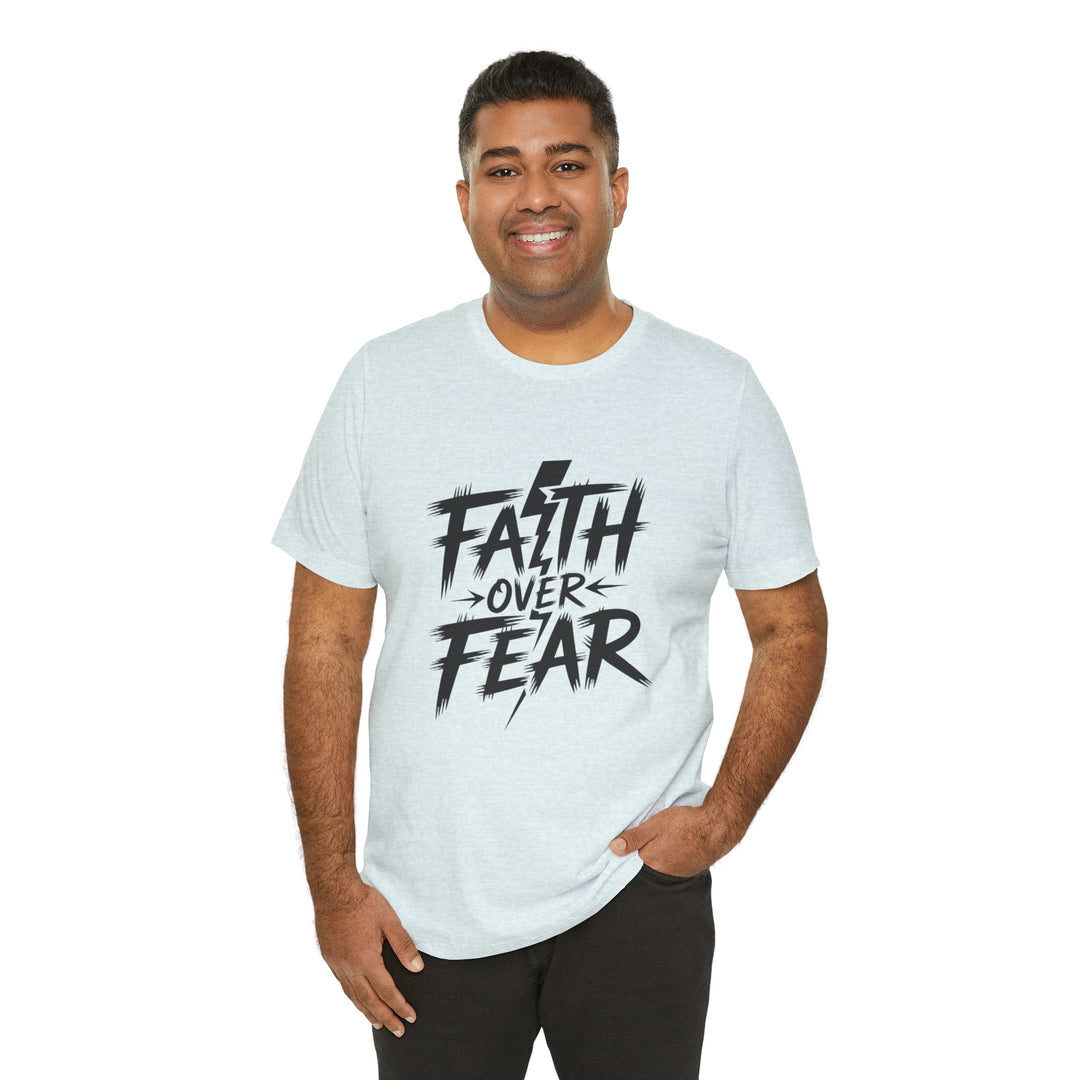Faith Over Fear – Bold Christian Lightning Shirt