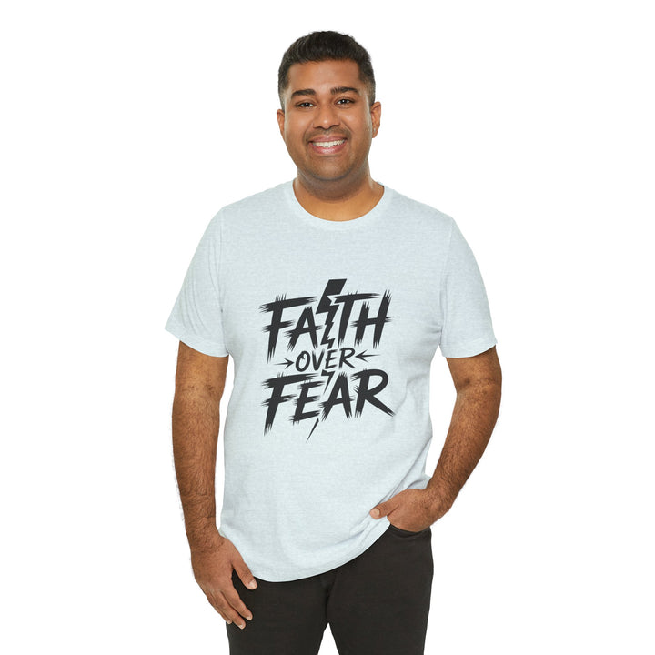 Faith Over Fear – Bold Christian Lightning Shirt