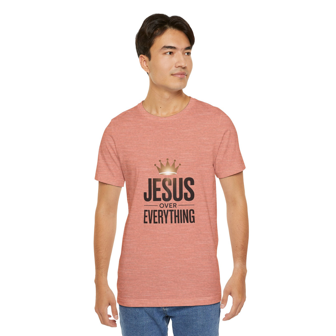 Jesus Over Everything – Christian Crown Graphic T-Shirt