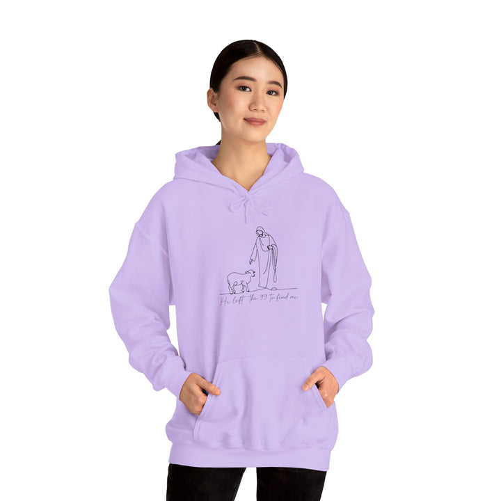 Christian Jesus and Lamb Hoodie Sweatshirt - 'He left the 99 to find me'