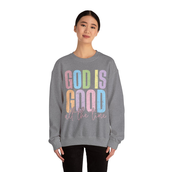 Inspirational God is Good Sweatshirt, Religious Crewneck, Faith-Based Apparel, Comfortable Casual Wear, Church Gift, Positive Vibes