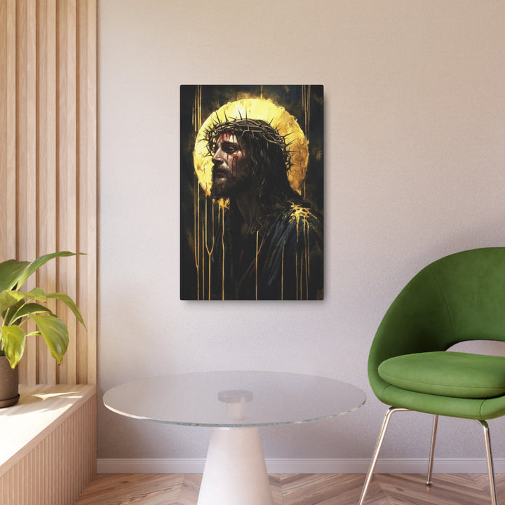 "Crown of Thorns - Sacred Passion" - Christ's Sacrifice Metal Wall Art