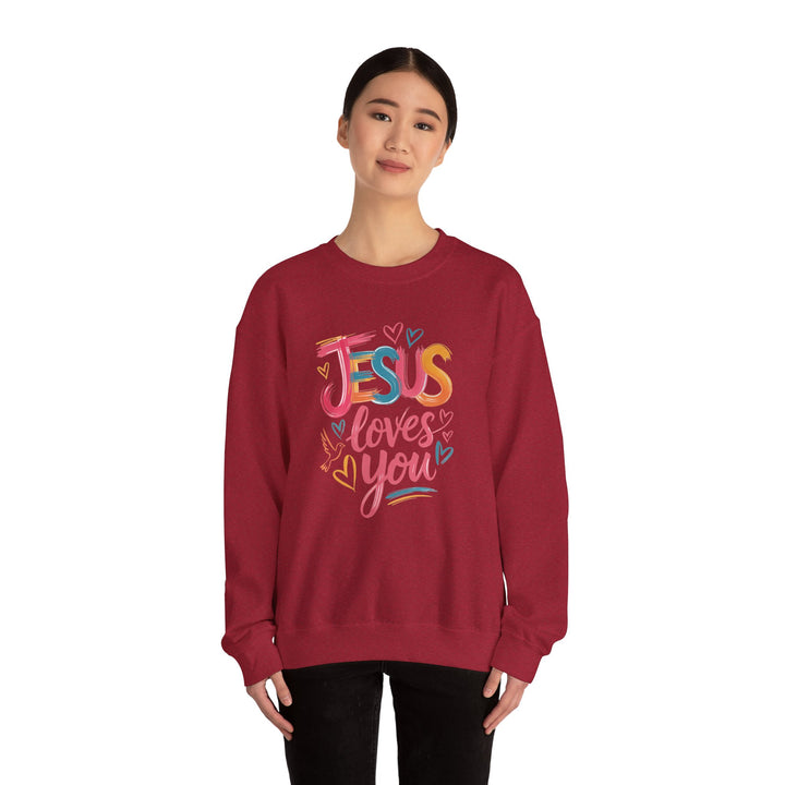 Jesus Loves You Crewneck Sweatshirt - Cozy Unisex Gift, Christian Apparel, Faith-Based Fashion, Inspirational Layering Piece, Ideal [...]