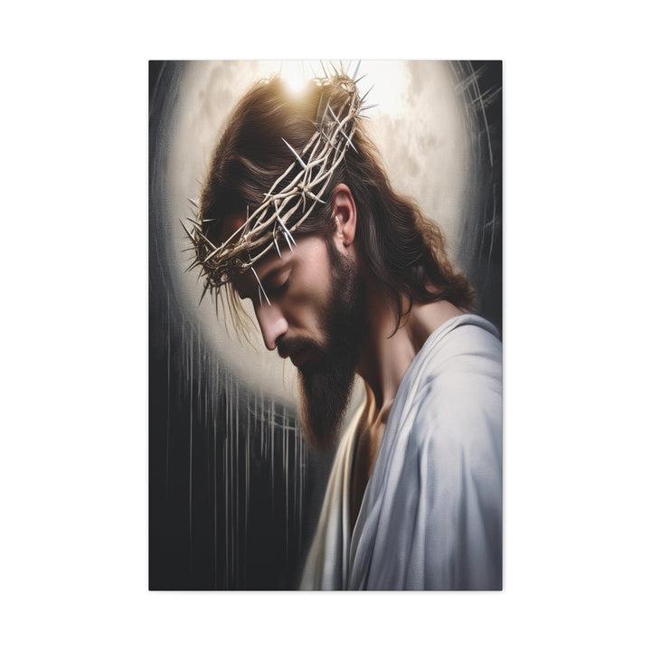 Canvas Print - Crown of Thorns Portrait of Sacrifice