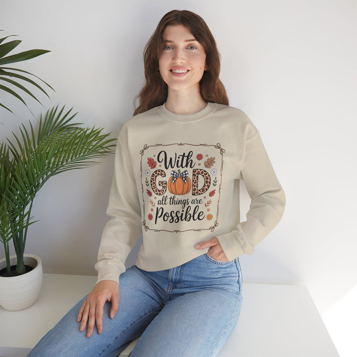 Fall-Inspired Faith Crewneck Sweatshirt - Cozy Gift, Autumn Vibes, Motivational Wear, Everyday Comfort, Religious Apparel
