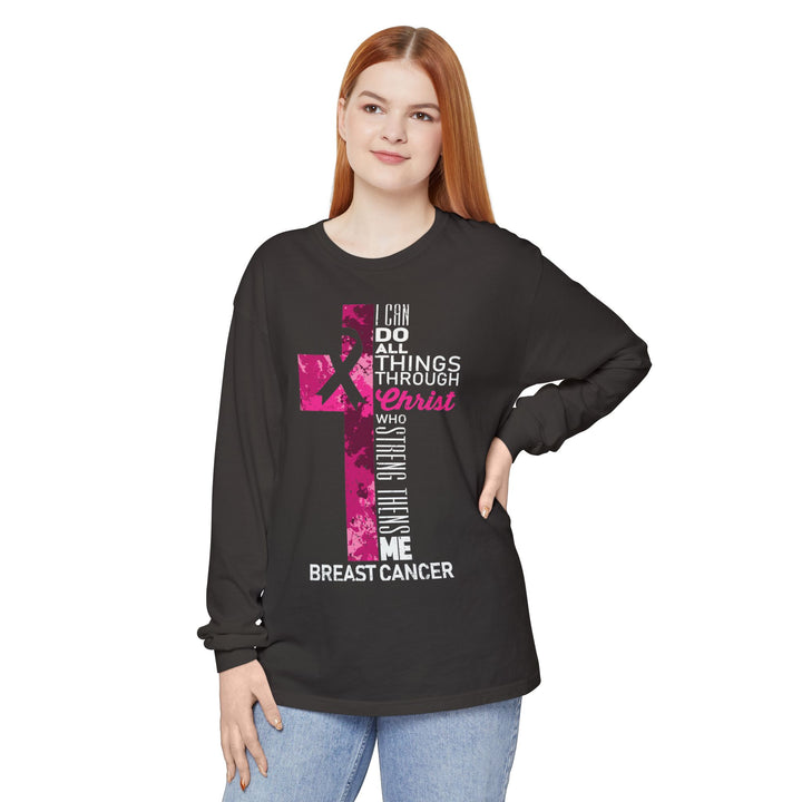 Christian Breast Cancer Awareness Long Sleeve T-Shirt