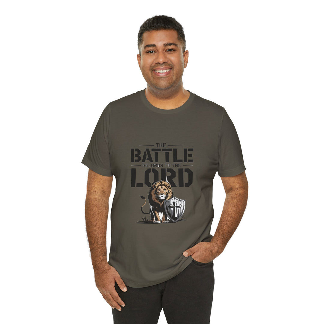 Faith-Inspired Short Sleeve Tee | The Battle Belongs to the Lord | Christian Apparel, Inspirational Shirt, Gift for Believers, [...]