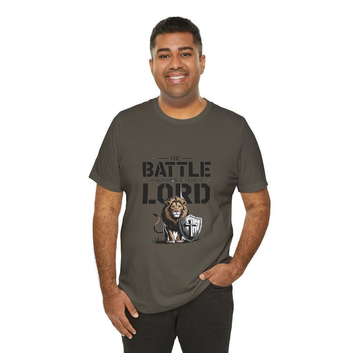 Faith-Inspired Short Sleeve Tee | The Battle Belongs to the Lord | Christian Apparel, Inspirational Shirt, Gift for Believers, [...]