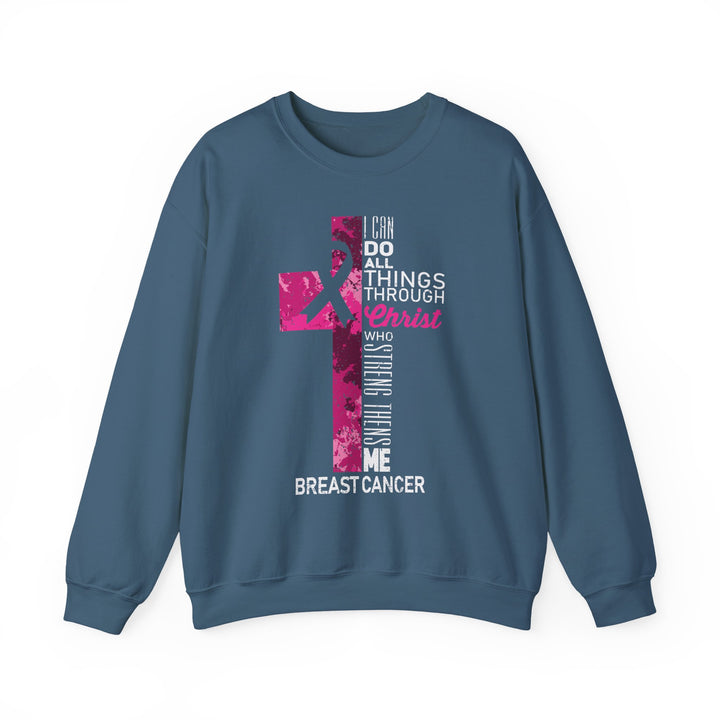 Inspirational Crewneck Sweatshirt for Breast Cancer Awareness, Faith Sweatshirt, Unisex Pullover, Hopeful Gift, Religious Apparel