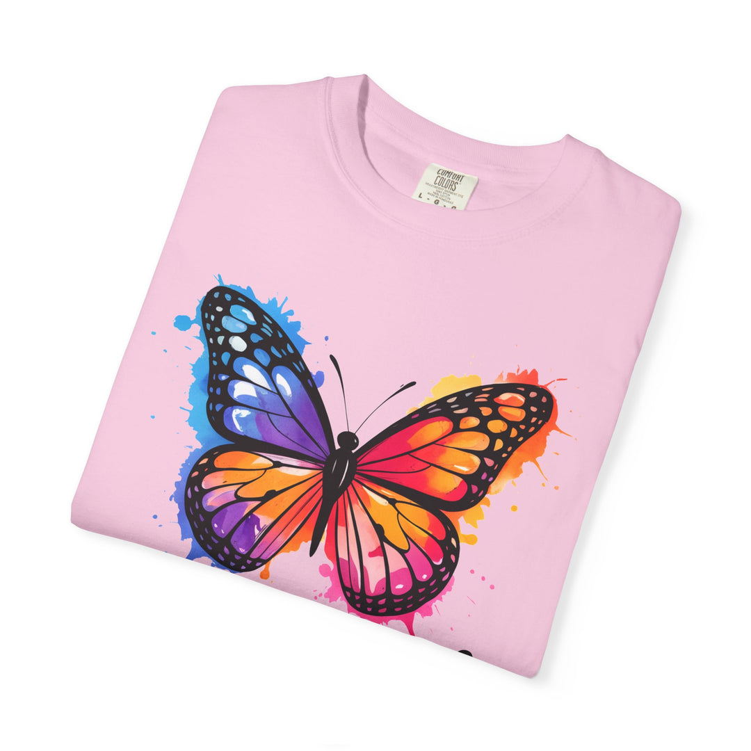 Watercolor Butterfly T-Shirt Blessed Radiant Renewed Unshakably Blessed