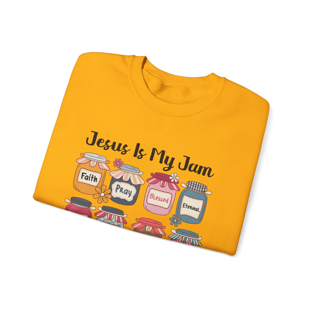 Jesus Is My Jam Sweatshirt, Unisex Crewneck, Comfort Wear, Christian Apparel, Perfect Gift for Faith Celebrations, Everyday Casual