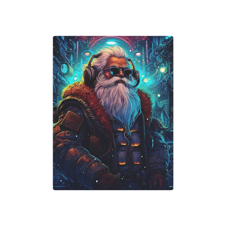 Cool Santa Metal Art Sign, Wall Decor for Christmas, Unique Gift for Him, Retro Santa Wall Art, Holiday Decoration