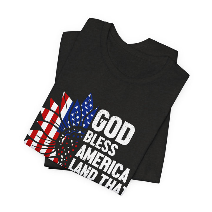 Patriotic T-Shirt, God Bless America Tee, Unisex Short Sleeve Shirt, Independence Day Gift, USA Pride Apparel, Americana Clothing