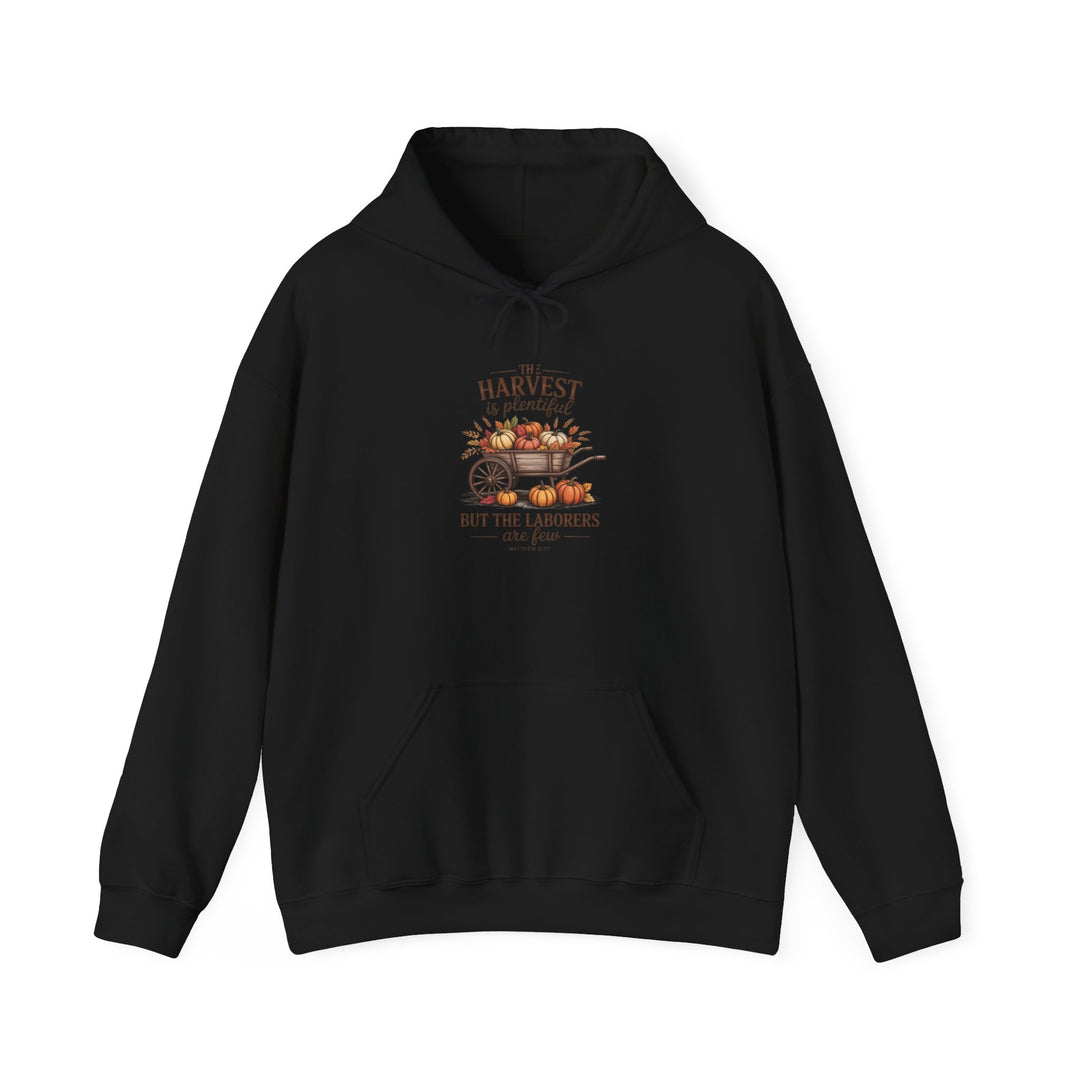 Autumn Harvest Hoodie with Matthew 9:37 Scripture Design