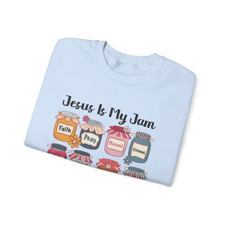 Jesus Is My Jam Sweatshirt, Unisex Crewneck, Comfort Wear, Christian Apparel, Perfect Gift for Faith Celebrations, Everyday Casual