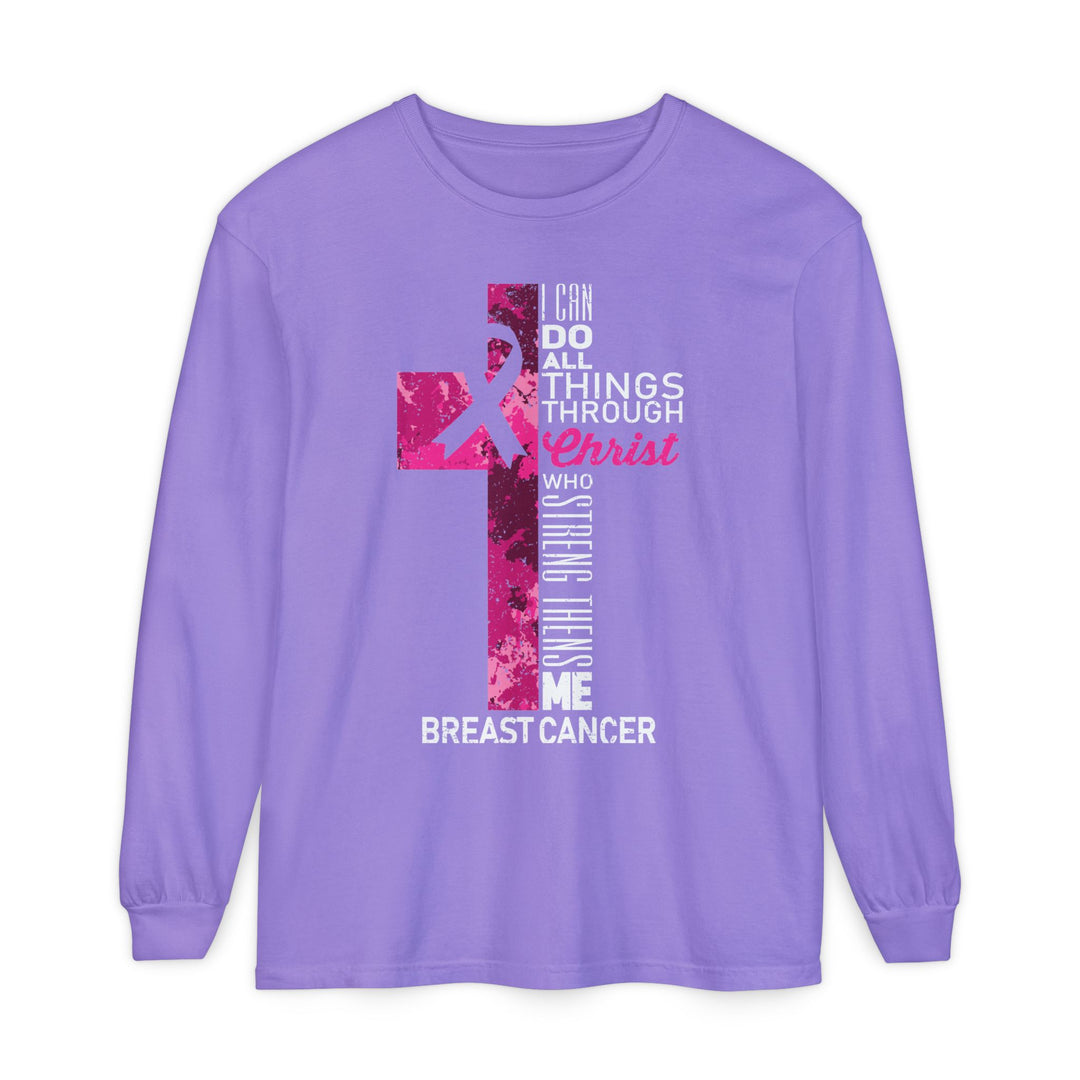 Christian Breast Cancer Awareness Long Sleeve T-Shirt