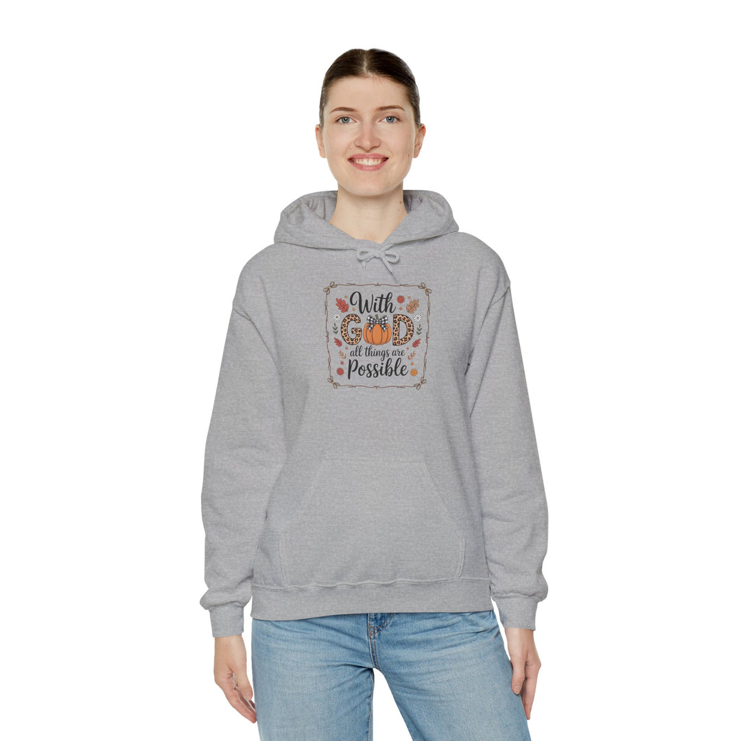 Christian Faith Leopard Print Hoodie - With God All Things Are Possible