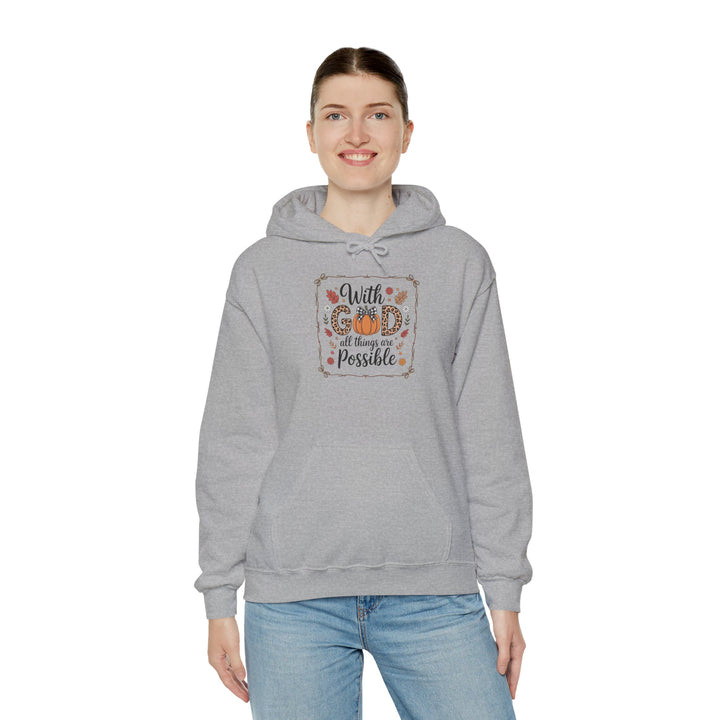 Christian Faith Leopard Print Hoodie - With God All Things Are Possible