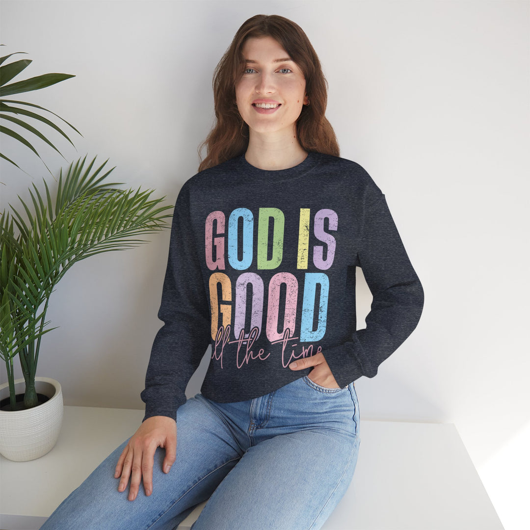 Inspirational God is Good Sweatshirt, Religious Crewneck, Faith-Based Apparel, Comfortable Casual Wear, Church Gift, Positive Vibes
