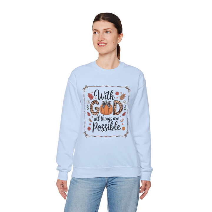 Fall-Inspired Faith Crewneck Sweatshirt - Cozy Gift, Autumn Vibes, Motivational Wear, Everyday Comfort, Religious Apparel